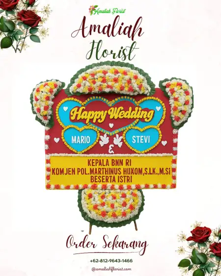 Papan Bunga Pernikahan Paruga